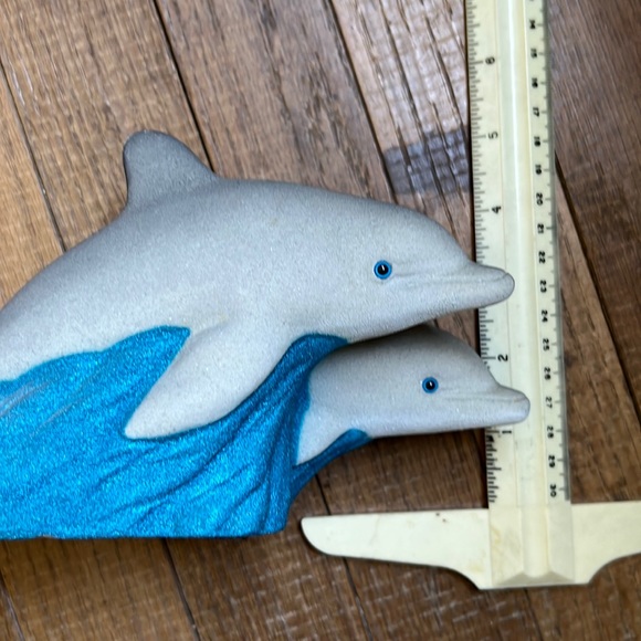 Vintage 95 double dolphin ceramic figure decor - Picture 13 of 16